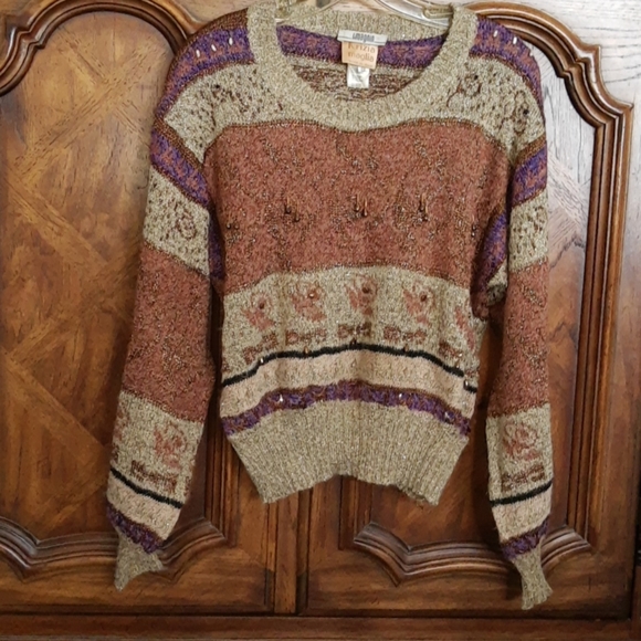 Vintage Krizia Maglia Mohair & Metallic Sweater 42 - Picture 1 of 9